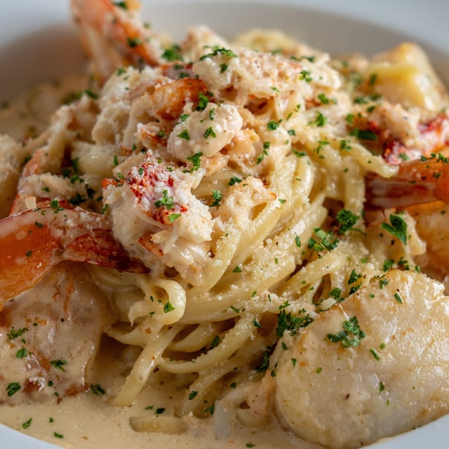 Seafood Alfredo.